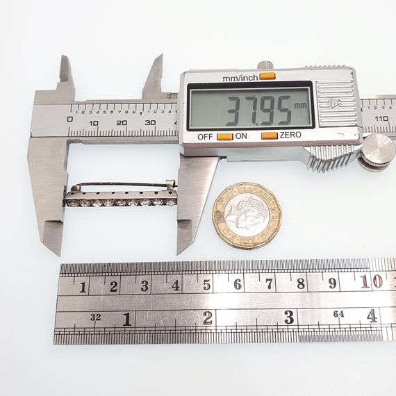 Antique Georgian Diamond Paste Solid Silver Brooc… - image 7