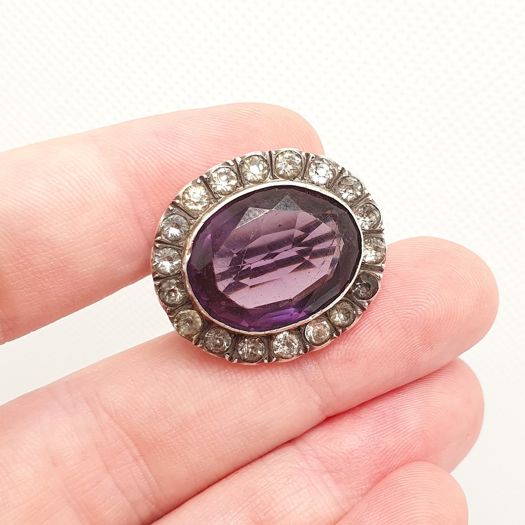 Broche vintage en ruban de marcassite en argent - France