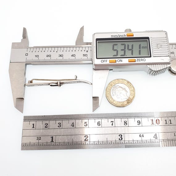 Antique Solid Silver MARIUS HAMMER Ski Brooch Pin… - image 8