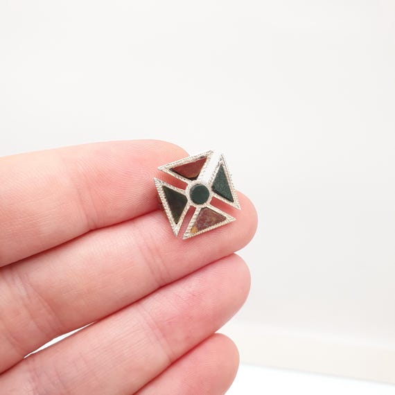 Antique Victorian Solid Silver Maltese Cross Broo… - image 3