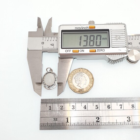 Antique Moonstone Solid Silver Necklace Pendant B… - image 8