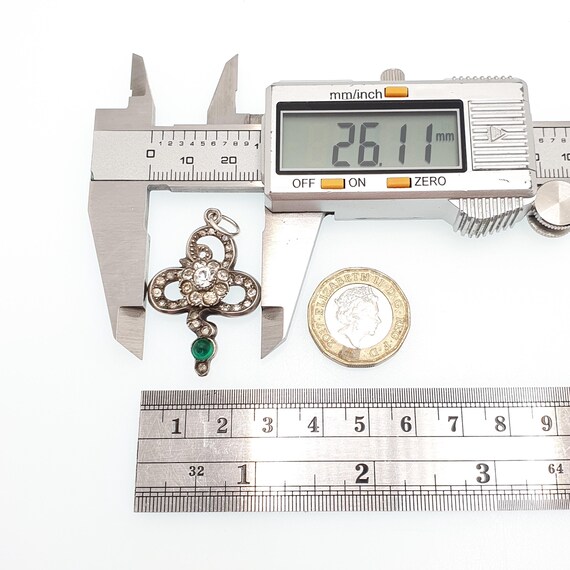 Antique Victorian Solid Silver Snake Necklace Pen… - image 7