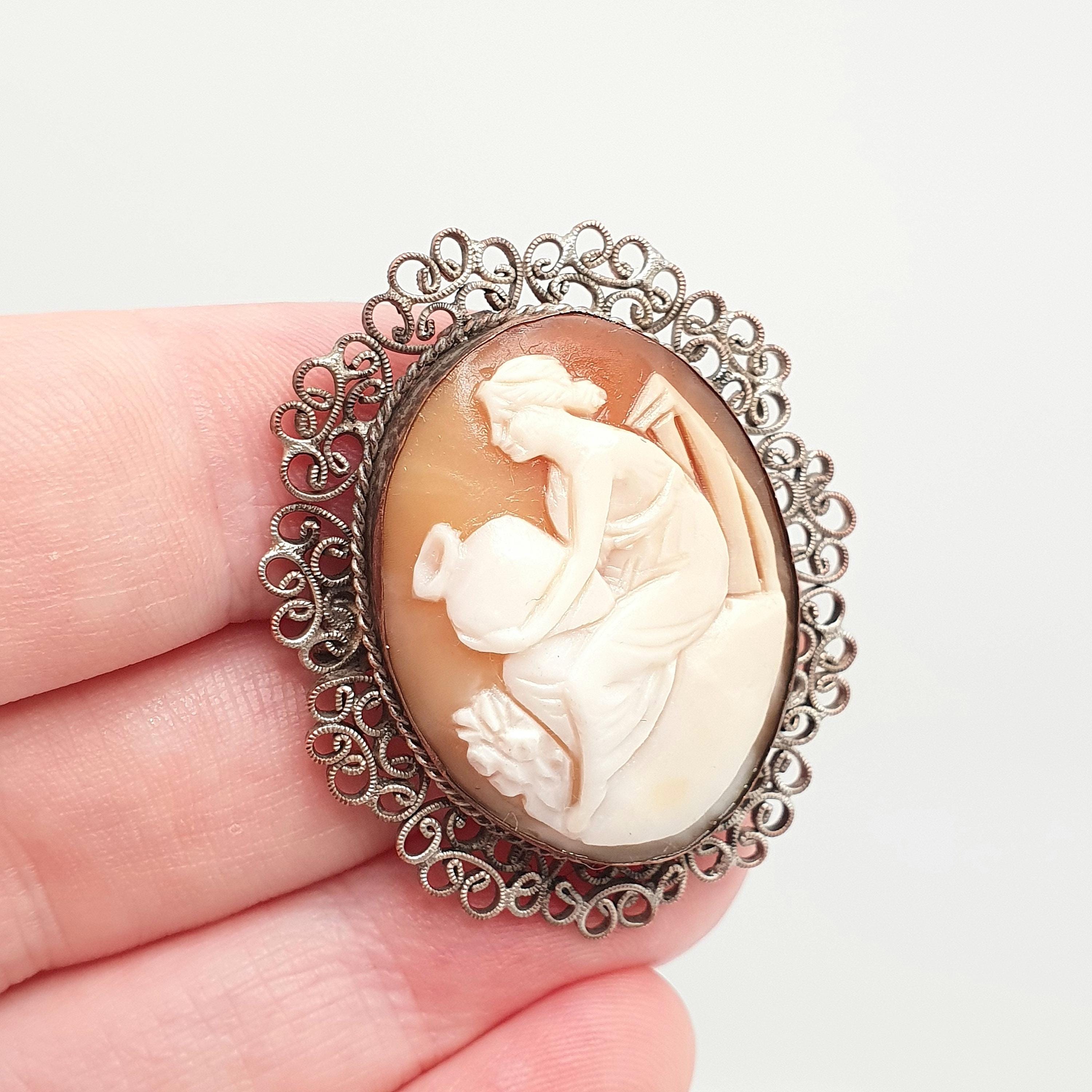 アンティーク 中国 銀細工 ゴールド ジェムストーン ハート型 ブローチ アンティーク 中国 銀細工 ゴールド ジェムストーン ハート型