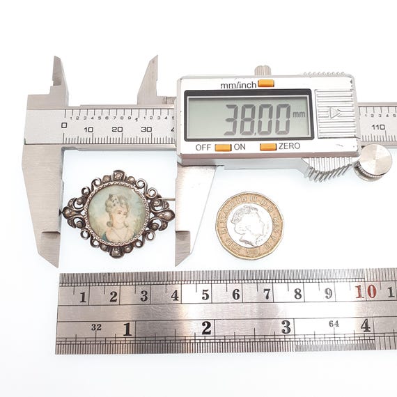 Antique Georgian Solid Silver Miniature Portrait … - image 6