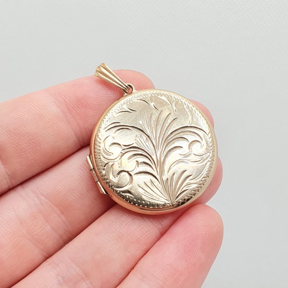 Vintage Rolled Gold Locket Necklace 