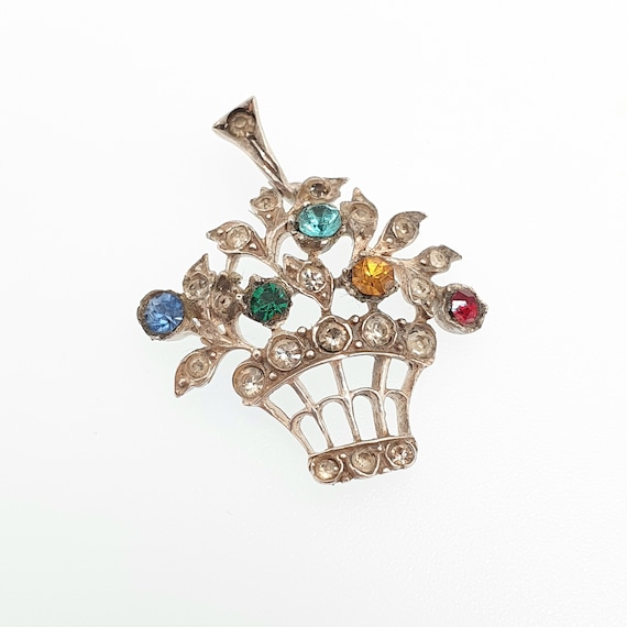 Antique Solid Silver Paste Giardinetti Pendant Ne… - image 2