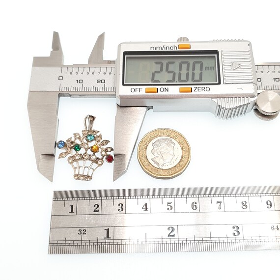 Antique Solid Silver Paste Giardinetti Pendant Ne… - image 7