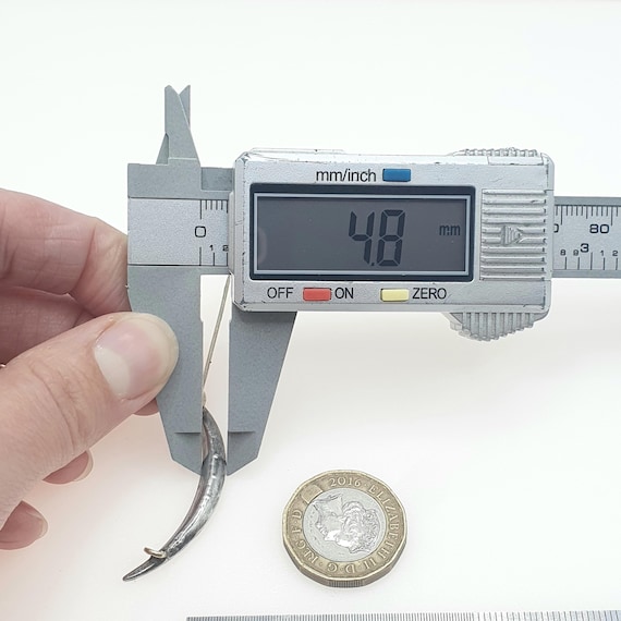 Antique Solid Silver Crescent Moon Diamond Paste … - image 8