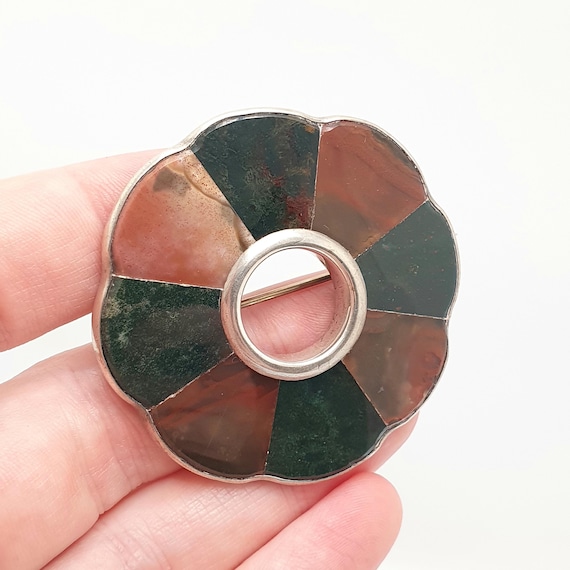 Antique Victorian Solid Silver Scottish Brooch Pi… - image 1