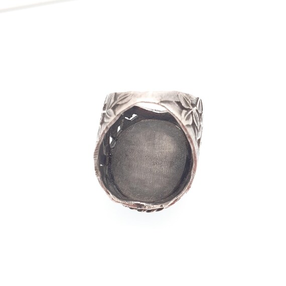 Antique Blue John Solid Silver Ring Victorian Art… - image 8