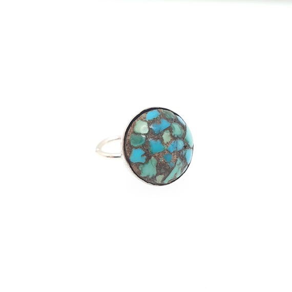 Antique Turquoise Solid Silver Pendant Victorian … - image 1