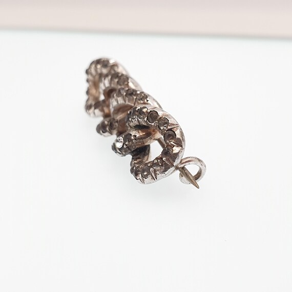 Antique Victorian Solid Silver Diamond Paste Curb… - image 8
