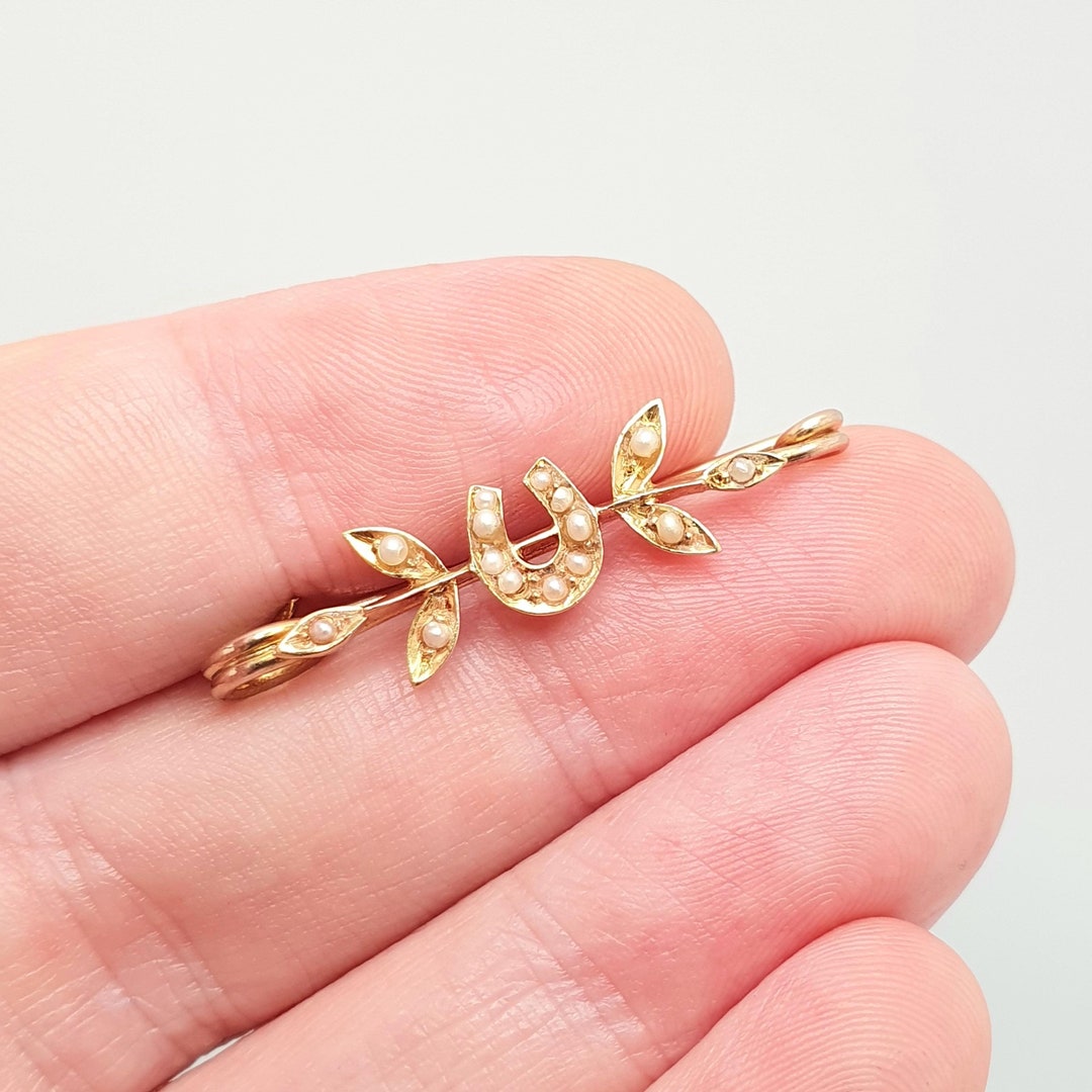 アンティーク 18k 18カラット ゴールド 馬蹄ブローチ ビクトリア アンティーク 18k 18カラット ゴールド 馬蹄ブローチ ビクトリア