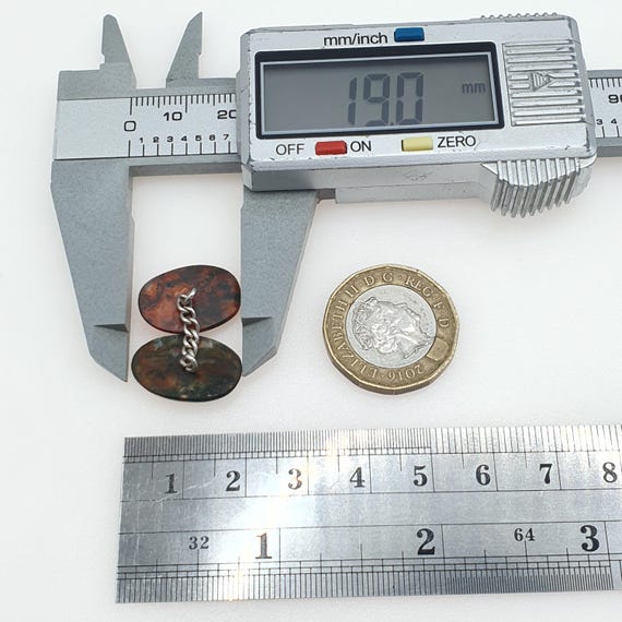 Antique Victorian Moss Agate Solid Silver Cuff Li… - image 7