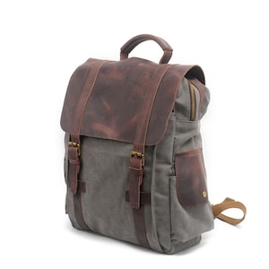 Vintage canvas backpack