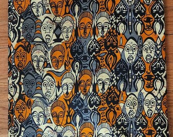 African Mask Print fabric (6yards)