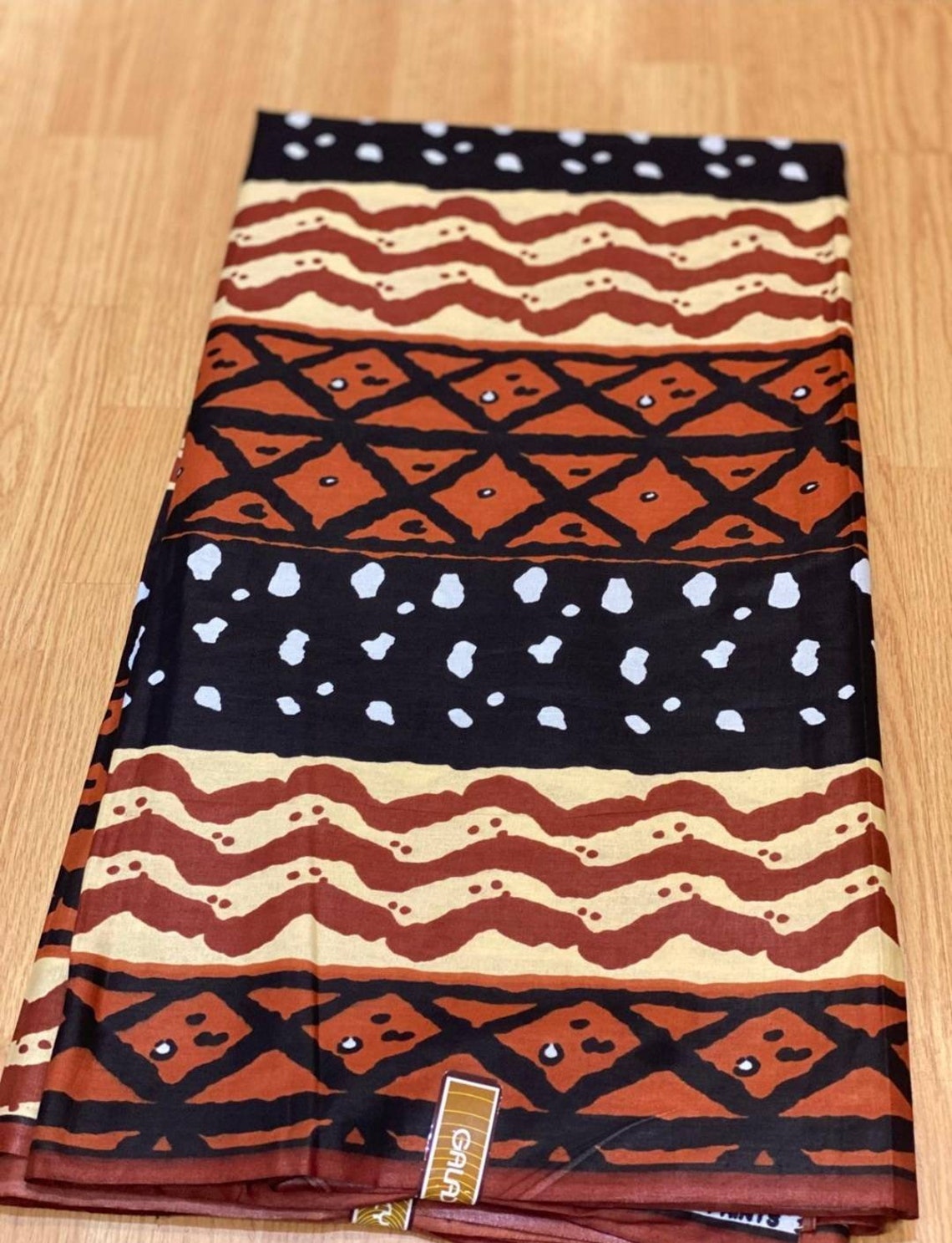 Mud cloth inspired African Print 6 yardsMudcloth Design Etsy