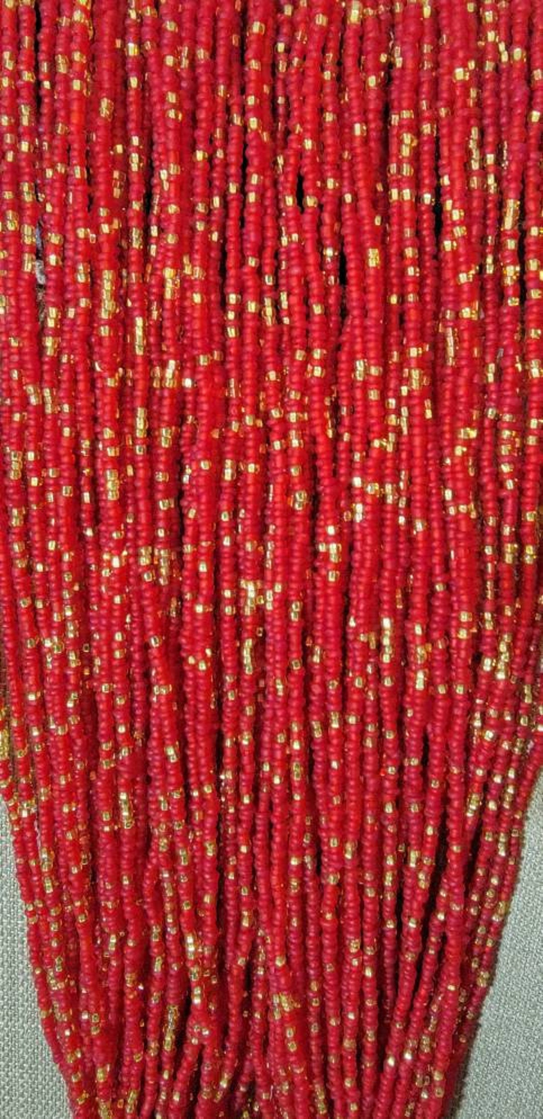 Beaded Golden Raspberry Rasberry & Gold Self Tie Waist Beads (plus Size 50inches) - Etsy