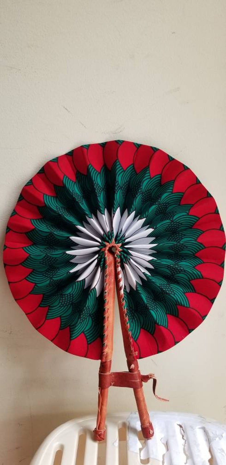 African fabric hand fan Etsy