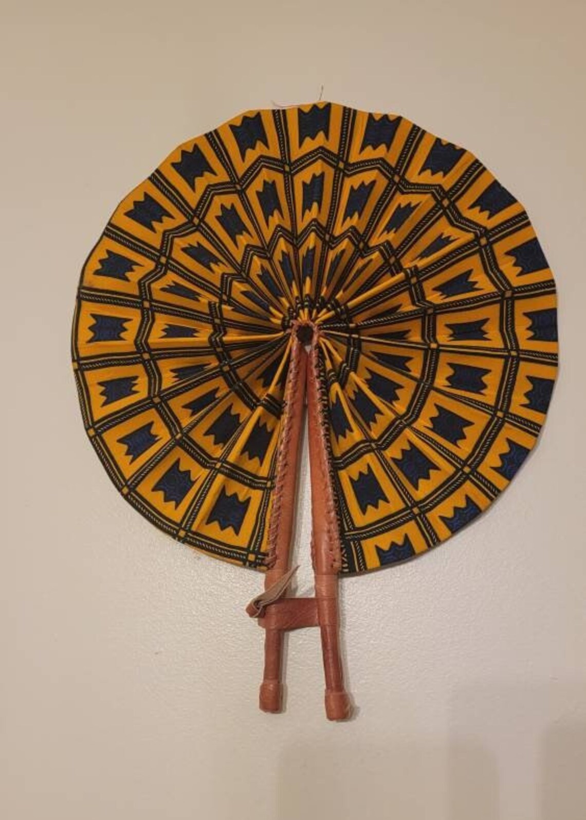 African fabric hand fan Etsy