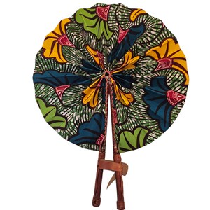 African Fabric Hand Fan - Etsy