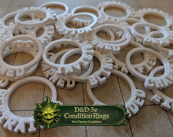 Condition Rings / Status Effect Markers For Dungeons And Dragons 5e (DnD) & Pathfinder