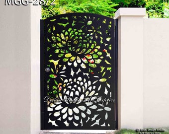 Flowers / Custom Metal Entry Gate / Artistic & Unique Design / Made-to-order / Laser Cutting (28)