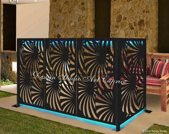 Freestanding Modular Metal Privacy Screen | Fence | Wall Art | Outdoor (FSF-04)
