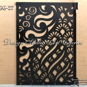Custom Metal Entry Gate / Artistic & Unique Design / Made-to-order / Laser Cutting 27 Opening 36'' x H 48 inches