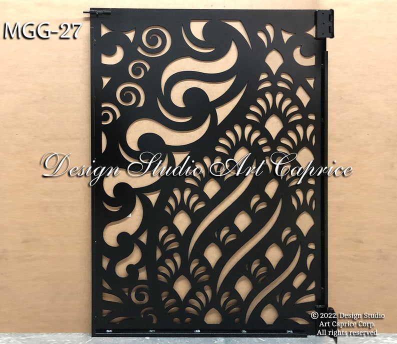 Custom Metal Entry Gate / Artistic & Unique Design / Made-to-order / Laser Cutting 27 Opening 36'' x H 48 inches