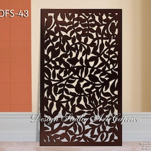Metal Privacy Screen | Fence | Decorative Panel | Wall Art | Leaves and Birds | Outdoor or Indoor (43)
