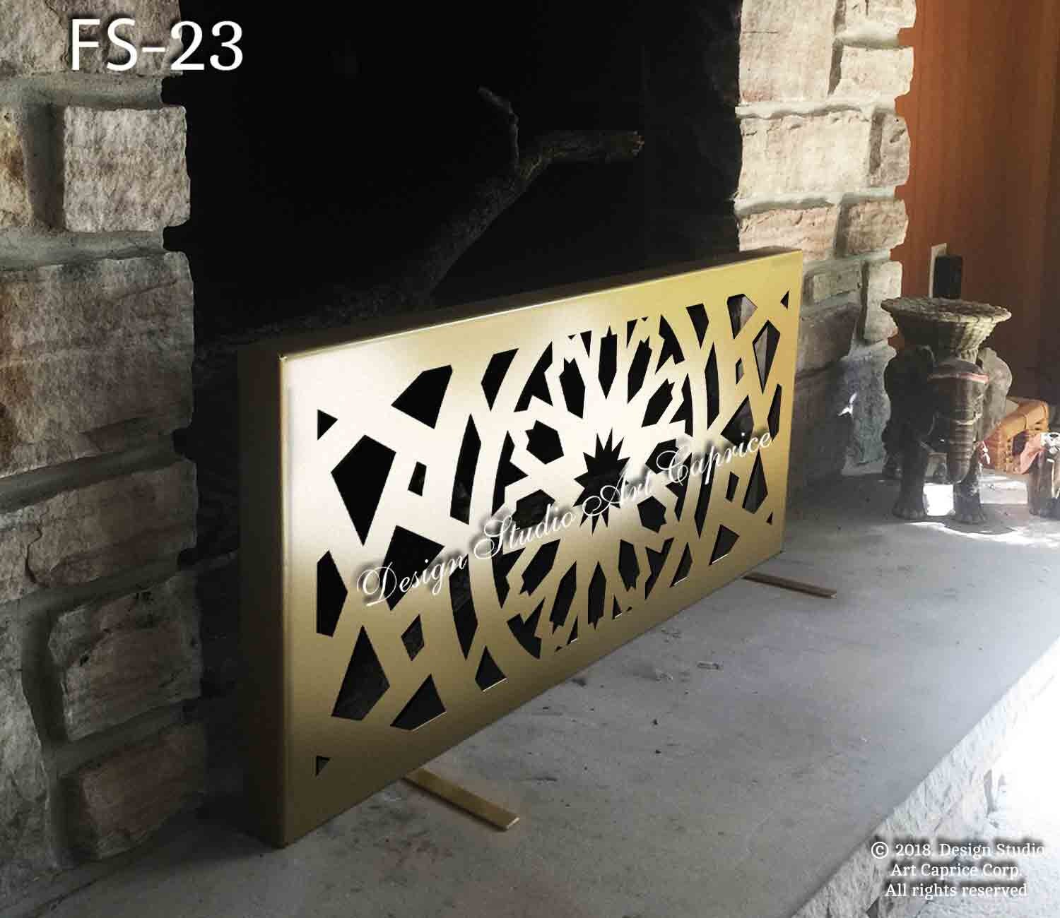 Pantallas modernas de la chimenea/acero suave/corte láser/arte | Etsy