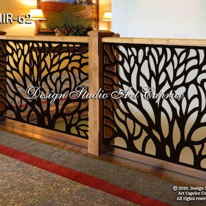 Modern Interior Railings/ Staircase Decorative Panel Inserts/ Metal Balusters/Custom Made/Outdoor or Indoor (62)