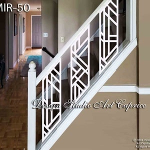 Modern Interior Railings/ Staircase Decorative Panel Inserts/ Metal Balusters/Custom Made/Outdoor or Indoor (50)