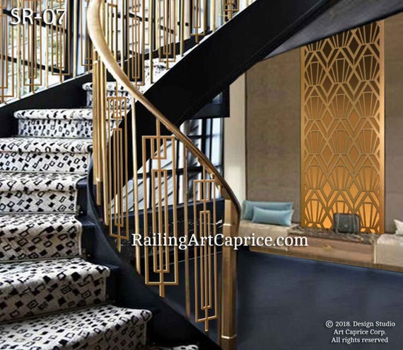 Modern Interior Railings Staircase Decorative Panel Inserts Metal Balusters Metal Pickets Custom Made Outdoor Or Indoor 07