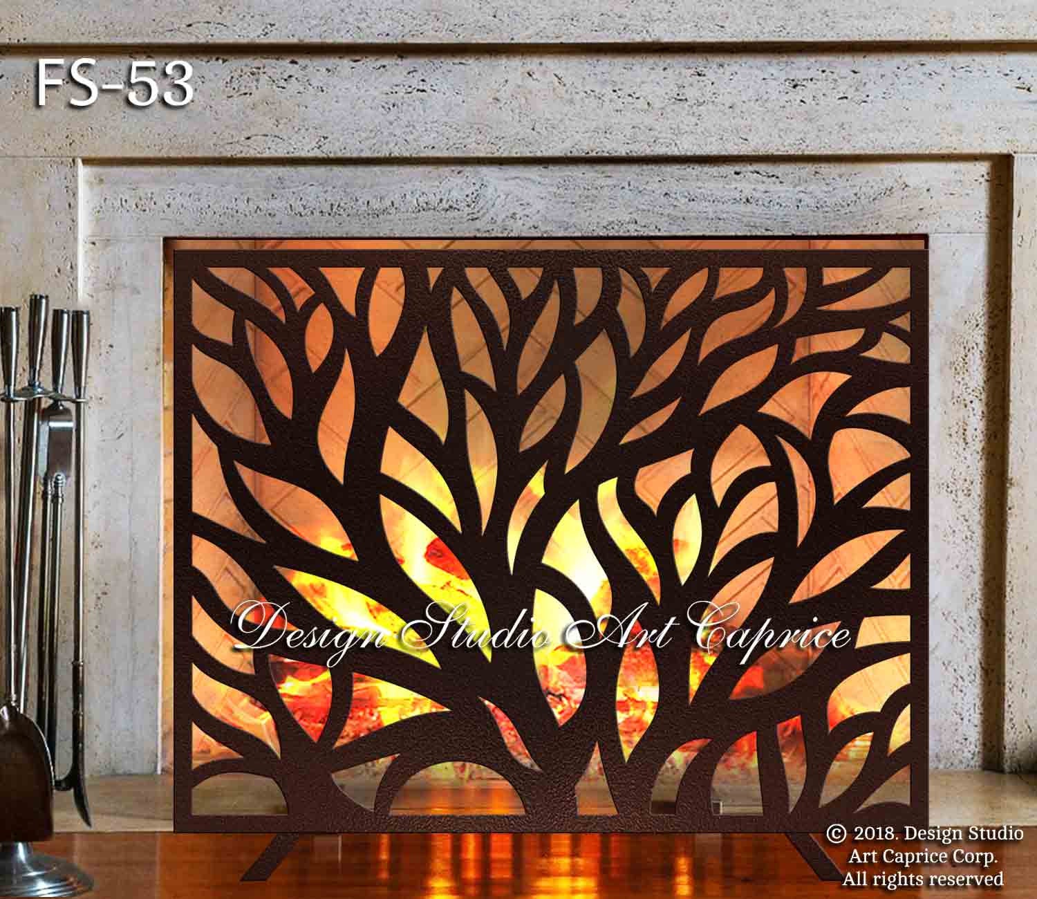 Fireplace Screens / Home Decor / Personilized / Tree of Life / Etsy