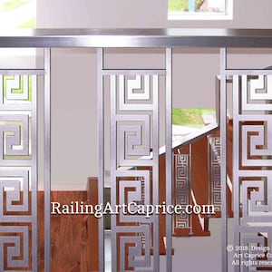 Modern Interior Railing/ Staircase Decorative Panel Inserts/ Metal Balusters/Custom Made/Outdoor or Indoor (12)
