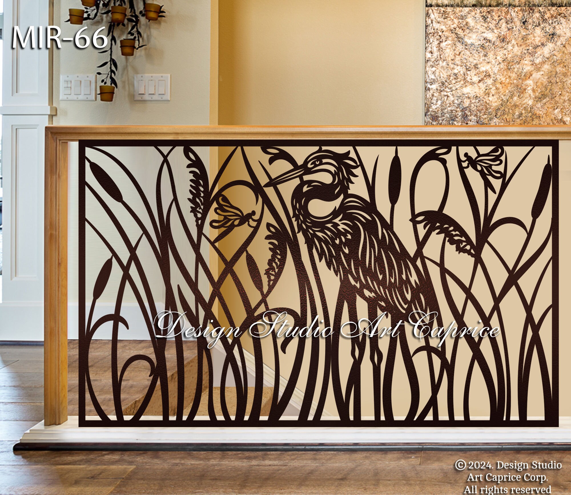 Stair Railing Interior / Metal Railing Panel Inserts / Deck Railing ...