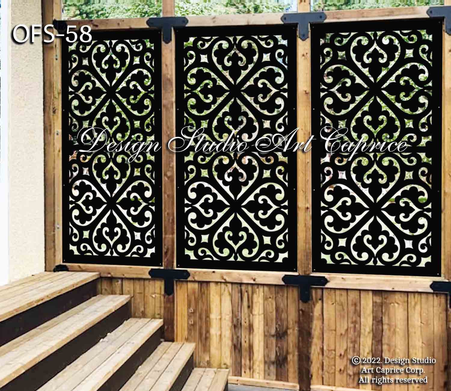 Metal Privacy Screen Fence Decorative Panel Wall Art Etsy