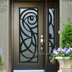Entry Door Grill/French Doors Grill/ Security Window Metal Grill/Decorative Laser Cut Metal Panels/Custom  Designed/Outdoor or Indoor (04)