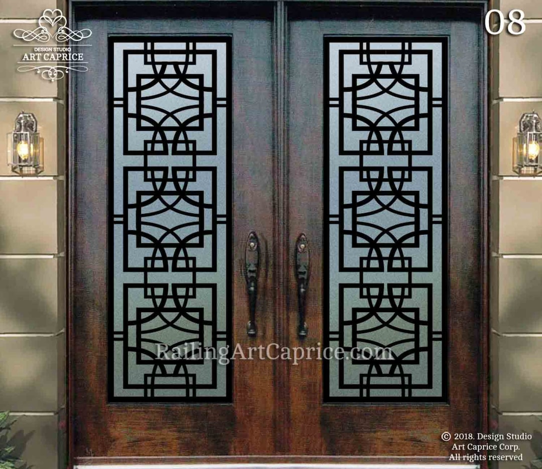 Entry Door Grill/french Doors Grill/ Security Window Metal Grill/decorative Laser Cut Metal
