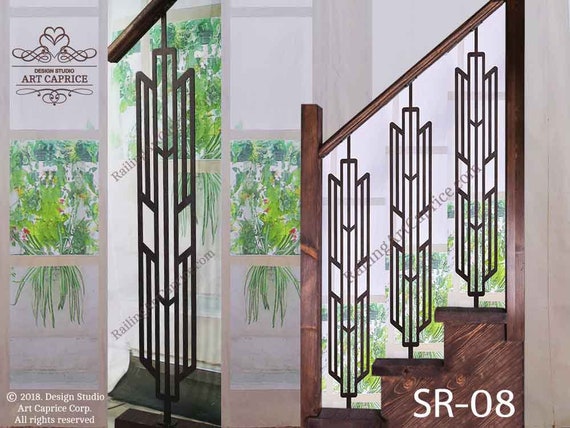 Modern Interior Railings Staircase Decorative Panel Inserts Metal Balusters Metal Pickets Custom Made Outdoor Or Indoor 08