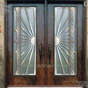 Entry Door Grill/French Doors Grill/ Security Window Metal Grill/Decorative Laser Cut Metal Panels/Custom  Designed/Outdoor or Indoor (07)