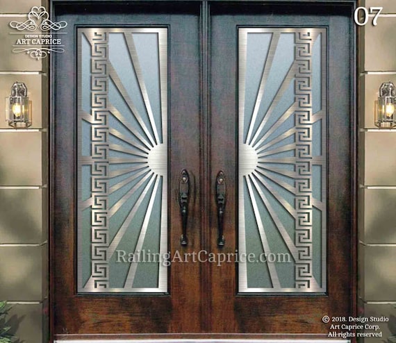 Entry Door Grill French Doors Grill Security Window Metal Grill Decorative Laser Cut Metal Panels Custom Designed Outdoor Or Indoor 07