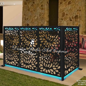 Freestanding Modular Metal Privacy Screen | Fence | Wall Art | Outdoor (FSF-03)