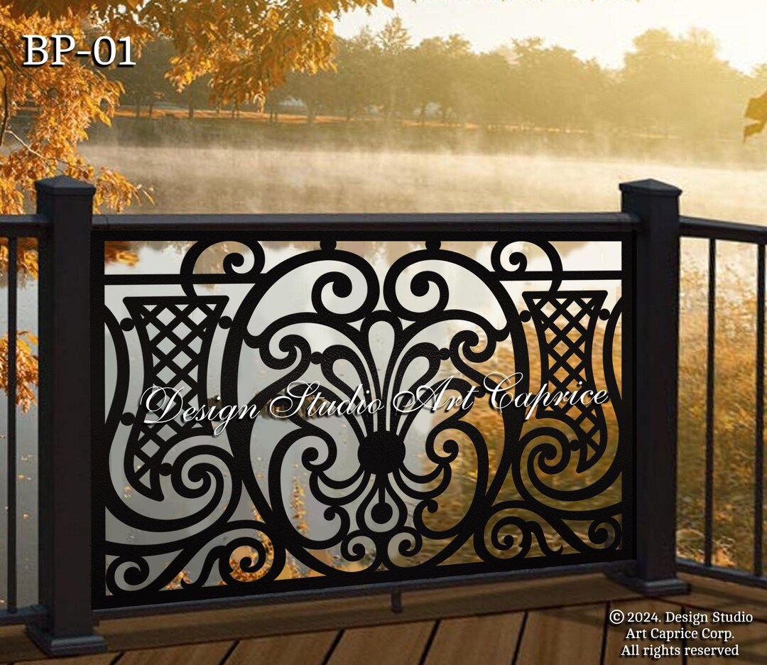 BORDERS at BALCONY RELLA ALL IN ONE 黒 3 HFBX.F Bordeaux Balcony Iron Panel | Westfire Stair Parts