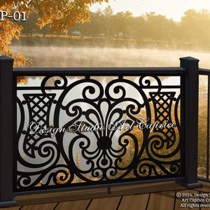 Balcony Panel Insert | Metal Railing Panel |Deck Panel | Privacy Screen | Fence | Custom Order | Outdoor or Indoor (BP-01)