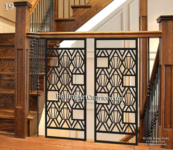 Modern Interior Railings Staircase Decorative Panel Inserts Metal Balusters Custom Made Outdoor Or Indoor 19