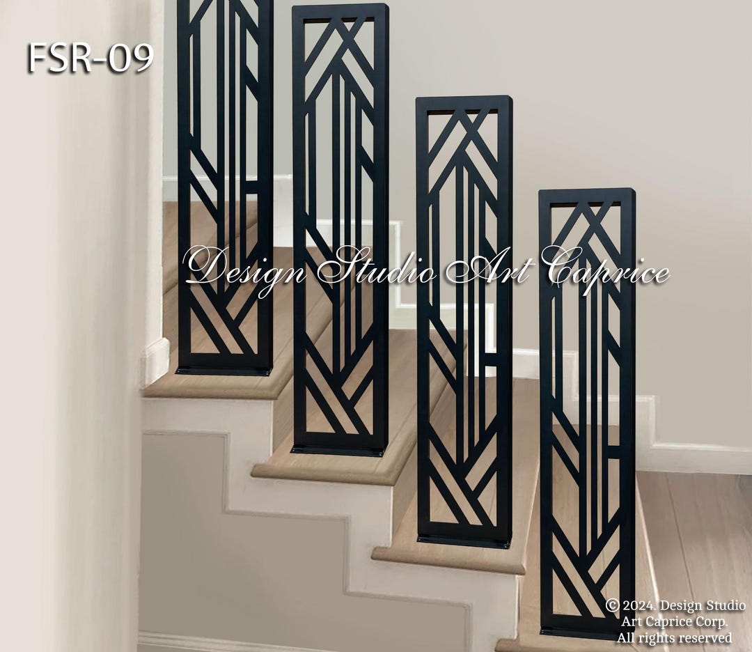 Stair Railing /freestanding / Contemporary Artistic Design / Custom ...