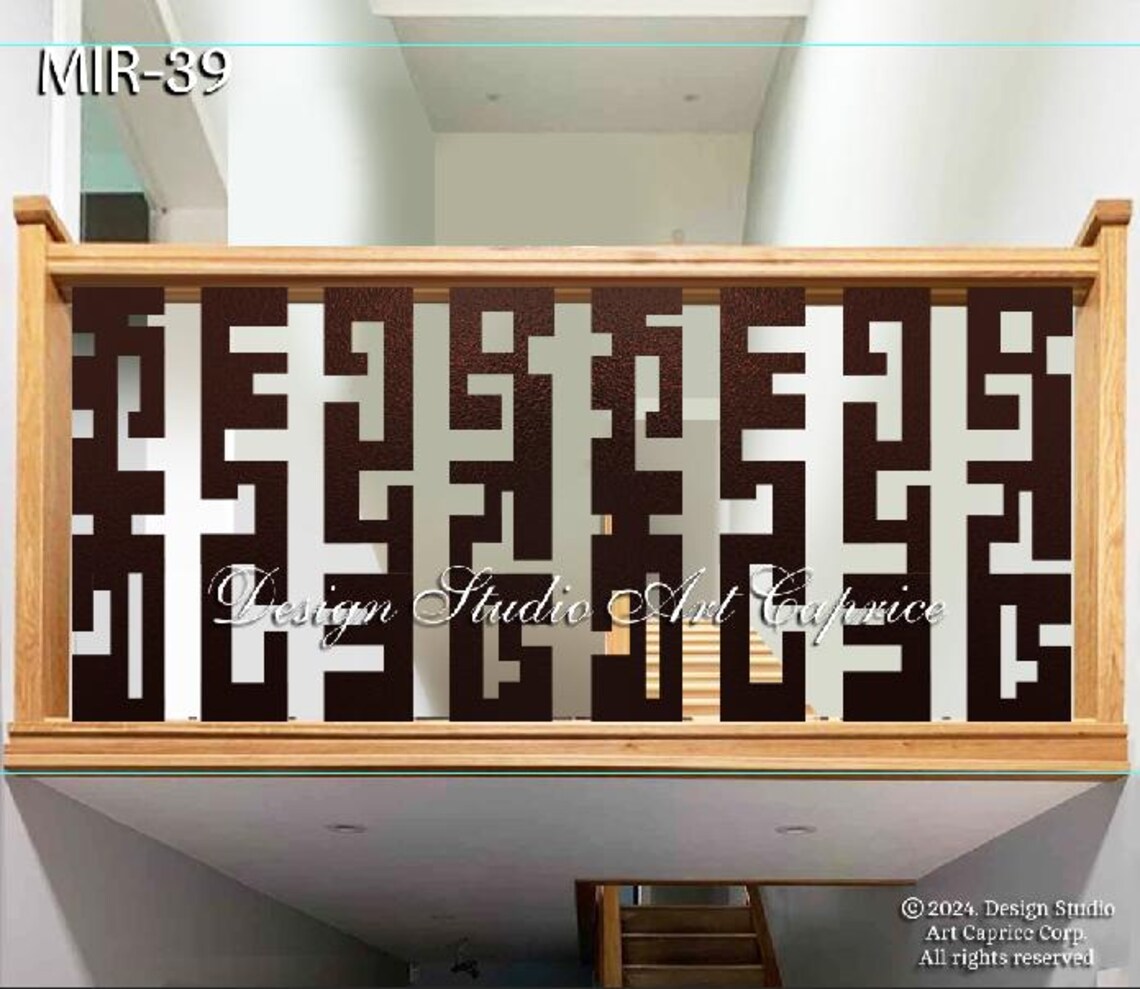 Metal Railing Inerts Metal Interior Railing / Panel Inserts / Modern Contemporary Design ...